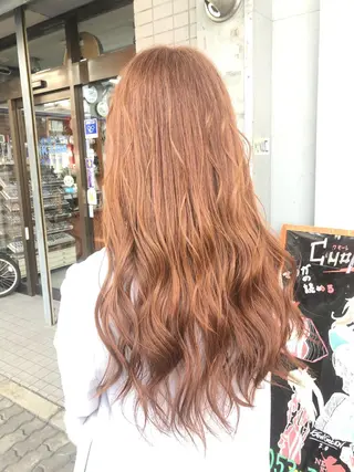 セミロング ゆぴ☾‪/推しカラー /ハイトーンのヘアスタイル