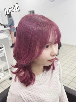 ロング カラー ヘアアレンジ MISAKIエクステ ブリーチ\5900のヘアスタイル