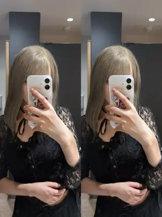 セミロング 佐藤 茉凜のヘアスタイル