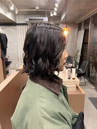 ミディアム パーマ 似合わせショート/ パーマ‪/表参道のヘアスタイル