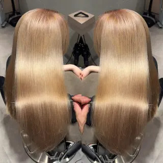 ロング カラー ヘアアレンジ MiU所属・韓国×髪質改善×美髪 縮毛矯正×レイヤーのヘアスタイル