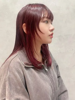 ミディアム MAR.co薬院浄水店所属・薬院aiko 🧡暖色艶髪のヘアスタイル