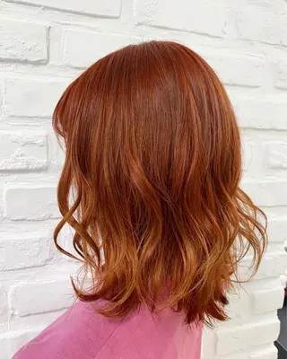 ミディアム カラー 【センターパート/ マッシュ】ryokaのヘアスタイル