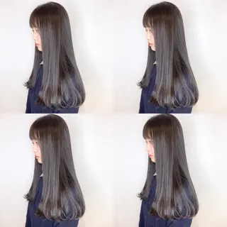 ロング カラー 韓国レイヤーカット/ ダブルカラーのヘアスタイル