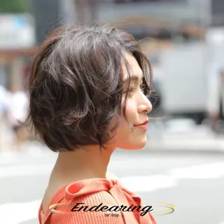 パーマ Endearing 銀座/レイヤーカットのヘアスタイル