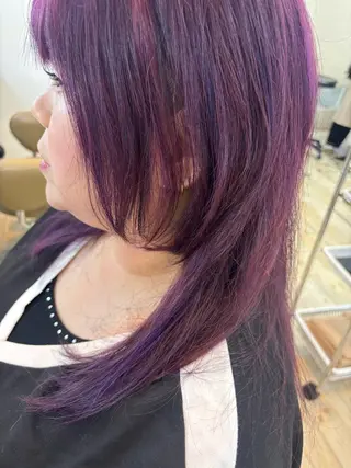 ロング カラー ルプラボウ 石黒よう子のヘアスタイル