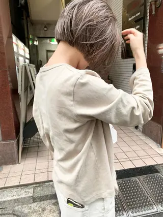 ショート カラー ヘアアレンジ 🌿ショート🌿 パーマ🌿淳平のヘアスタイル
