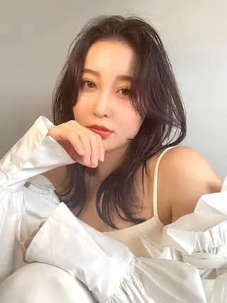 ロング カラー ヘアアレンジ キッズ マツエク・マツパ アイブロウ 透明感カラー/推しカ ラー☁️JURAのヘアスタイル