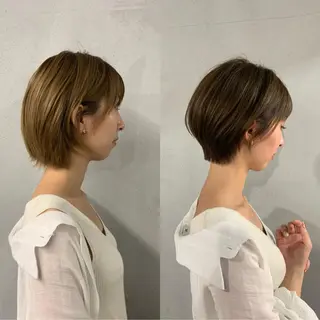 ショート カラー #tag 稗田綾加のヘアスタイル