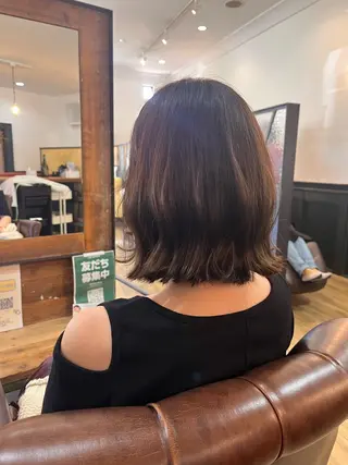 セミロング 上坪 あずさのヘアスタイル