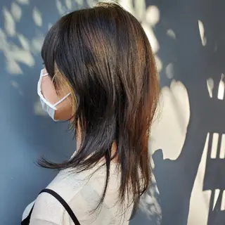 ミディアム 韓国レイヤー　 suzuのヘアスタイル