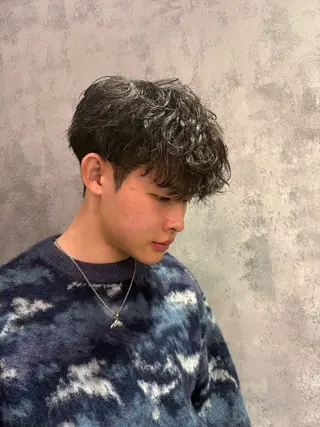 パーマ メンズ 曲がる縮毛矯正/メン ズパーマ/シュントのヘアスタイル