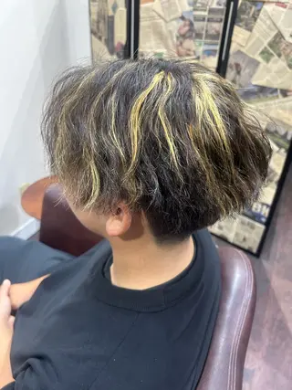 カラー パーマ メンズ ルートプラス所属・‪✂︎‬TAIKI‪ パーマ/ハイライトのヘアスタイル