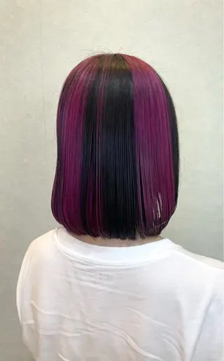 ミディアム 岡山駅/縮毛矯正/ 透明感カラー/中家のヘアスタイル