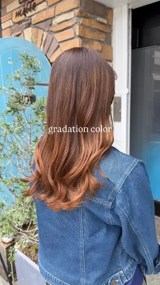 セミロング カラー 透明感カラー/パーマ 🌀アオノのヘアスタイル