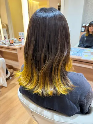 セミロング カラー 髪質改善/ハイライト 小林秀樹のヘアスタイル