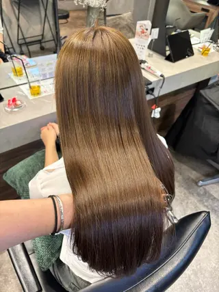 ロング カラー レイヤーカット×暖色 カラー🎀ASAKAのヘアスタイル