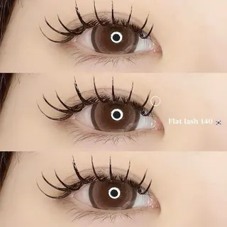 マツエク・マツパ 肌に馴染むハイトーン /ミルクティーカラーのマツエク・マツパデザイン