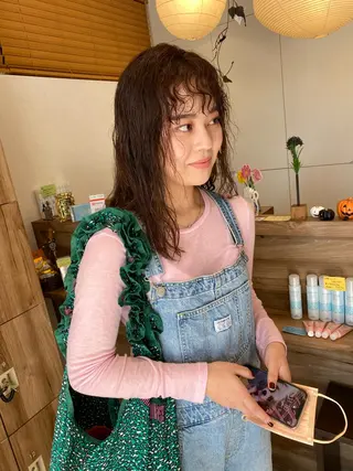 セミロング パーマ パーマ指名No1 /namiのヘアスタイル