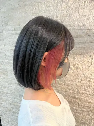 ミディアム カラー 韓国/インナーカラー 🍑YUI🍑のヘアスタイル