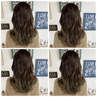 セミロング カラー 京都大人女性ショート 徒歩1分/秋山のヘアスタイル