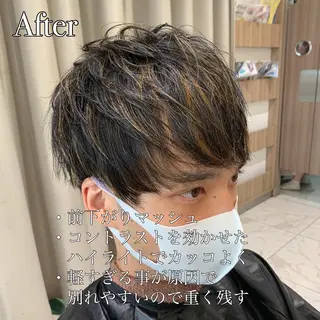 ショート カラー メンズ 【メンズ縮毛矯正】 田中秀斗のヘアスタイル