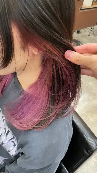 セミロング カラー 🐾Kenta🐾✰ ブリーチカラー✰のヘアスタイル