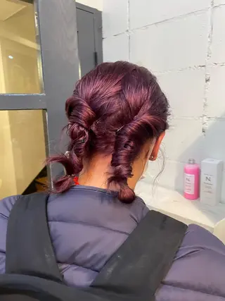 ミディアム ヘアアレンジ hen所属・心斎橋/レイヤー/ ブリーチ/モエのヘアスタイル