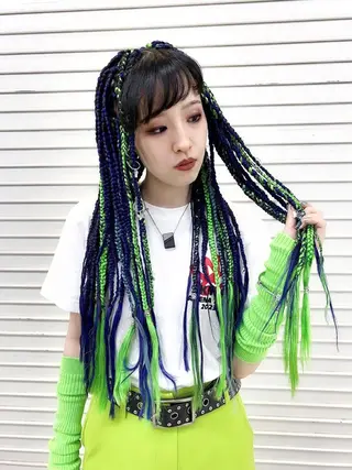 ロング カラー ヘアアレンジ Repos by moi所属・RINA/ Jr.スタイリストのヘアスタイル