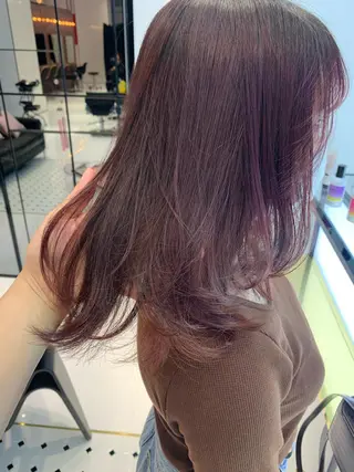 セミロング カラー ハッシュカット/ハイ トーン/MANAMIのヘアスタイル