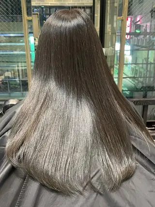 ロング ブリーチなし透明感 タケザワミキのヘアスタイル