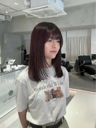 セミロング カラー 🧚つやさらhair 🧚manakaのヘアスタイル