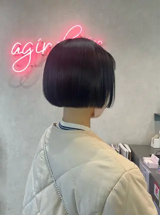 ショート カラー 🪽髪質改善ストレー ト🤍美羽🤍のヘアスタイル