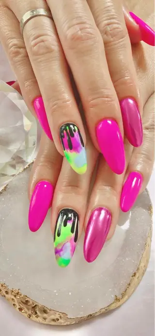 ロング カラー キッズ ネイル マツエク・マツパ 💎ビューティサロン 湘南　RIRAN💎のネイルデザイン