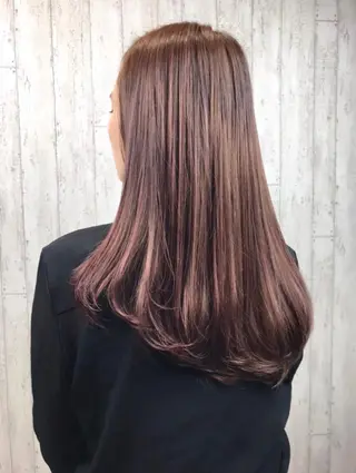 セミロング カラー 田中 あかねのヘアスタイル
