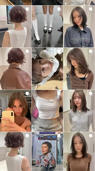 ミディアム 捺葵 @72tomi__のヘアスタイル