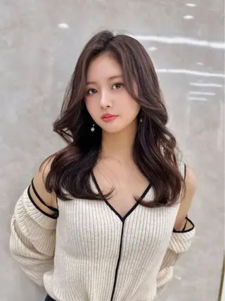 ロング カラー MAEUL NAGOYA所属・前髪顔周り/レイヤー 韓国/桔川恒のヘアスタイル