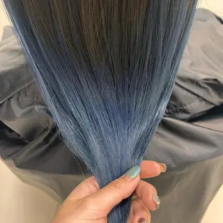 セミロング カラー 【センターパート/ マッシュ】ryokaのヘアスタイル