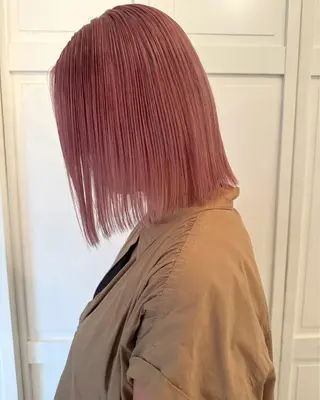 カラー ブリーチカラー🎀 韓国風/寺門美優のヘアスタイル