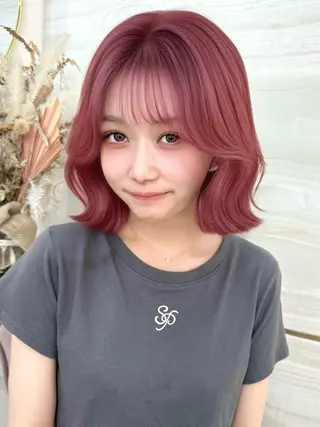 ミディアム カラー 🦋高瀬寛菜🦋 韓国/ブリーチのヘアスタイル