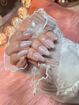 ネイル 23時まで❤︎韓国、 ワンホンネイルのネイルデザイン