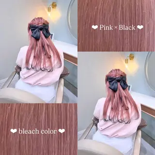 ロング カラー 𝑴𝑰𝑨🎀赤髪 /ピンク/髪質改善のヘアスタイル