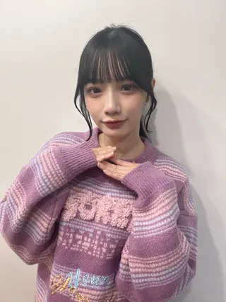 セミロング カラー 韓国×髪質改善💊 似合わせ/武田涼のヘアスタイル