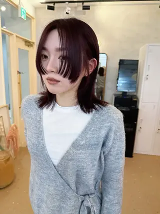 ミディアム カラー ❤️アヤカ Wカラー ボブ レイヤー❤️のヘアスタイル