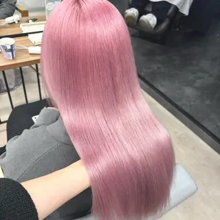 セミロング ハイトーン×エクステ 💞くるみのヘアスタイル