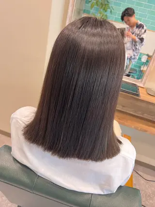 セミロング ブリーチ/ストレート ダブルカラーtetoのヘアスタイル