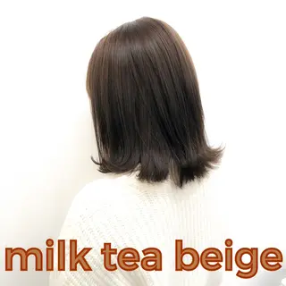 ミディアム ハイトーン×レイヤー カットTAKUMIのヘアスタイル