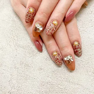 ネイル ゴテゴテ💙ワンホン リオナのネイルデザイン