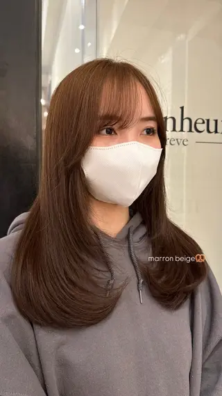 セミロング La bonheur hair reve 池袋店所属・🐈‍⬛ マナカ🐈‍⬛のヘアスタイル