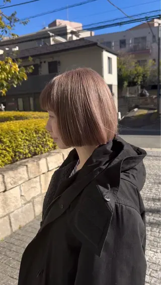 ショート カラー レイヤーカット/ ブリーチカラー/雅人のヘアスタイル